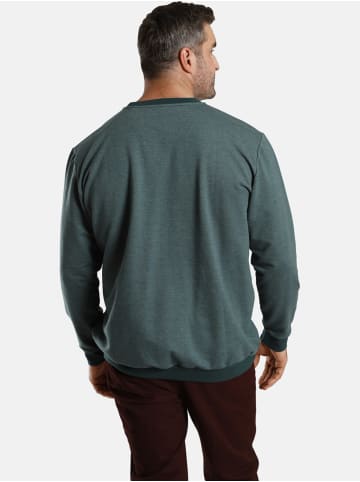 Charles Colby Sweatshirt EARL LINAS in petrol melange