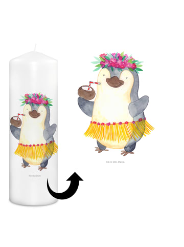 Mr. & Mrs. Panda Kerze Pinguin Kokosnuss ohne Spruch in Weiß