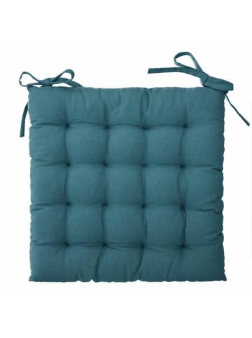 Atmosphera Créateur d'intérieur Sitzkissen Otto, Blau in Meerblau, 38 x 38 cm