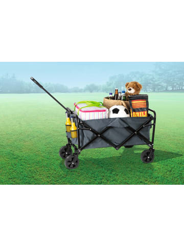 EASYmaxx Bollerwagen faltbar grau mit kleinen Rädern grau