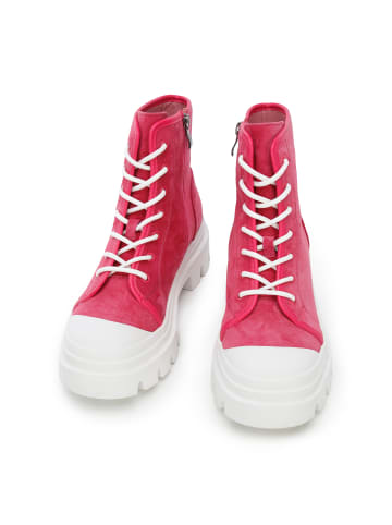 Wittchen Nubuck combat boots in Rosa