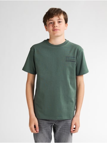 Petrol Industries Rückenprint T-Shirt Acadia in Grün