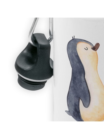 Mr. & Mrs. Panda Kindertrinkflasche Pinguin mHerzieren ohne Spruch in Weiß