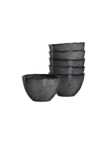 LEONARDO 6er Set Keramikschalen Matera in Anthrazit ø 15,3 cm