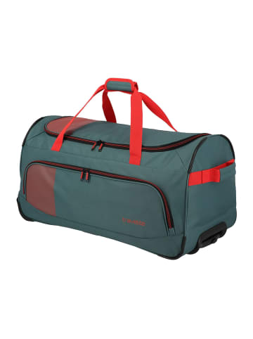 travelite Basics 2 Rollen Reisetasche 71 cm in grün-orange