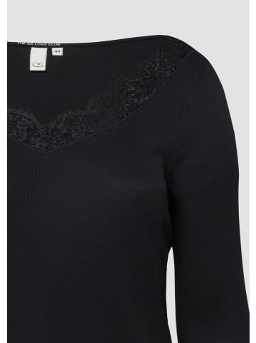 QS T-Shirt in 9999_schwarz