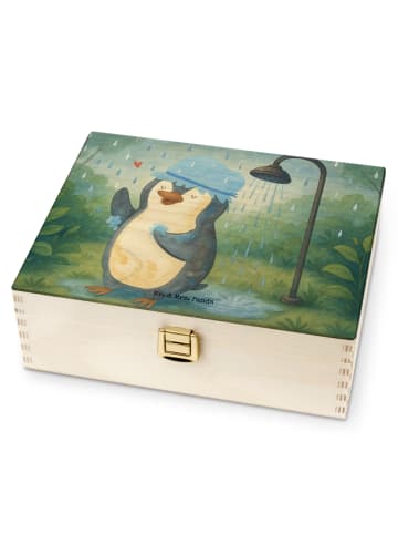 Mr. & Mrs. Panda Teebehälter Pinguin Duschen Design ohne Spruch in Weiß