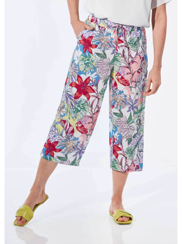 GOLDNER Kurzgröße:  Palazzo-Hose in Culotte-Form in bunt