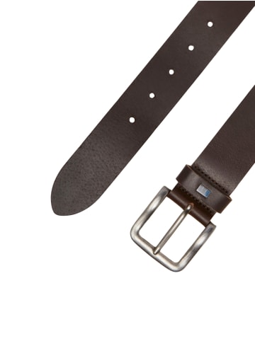 Jack & Jones Legerer Echtleder Gürtel Klassischer Leather Belt in Dunkelbraun
