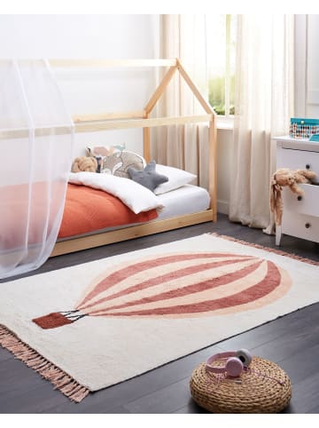 Beliani Kinderteppich BAZALETI in Beige/Bunt - (W) 140 x (L) 200 cm