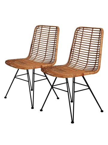 Butlers Stuhl HACIENDA 2er-Set in Braun