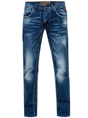 Rusty Neal Jeans Hose "RUBEN" Komfort Straight Fit in Dunkel Blau