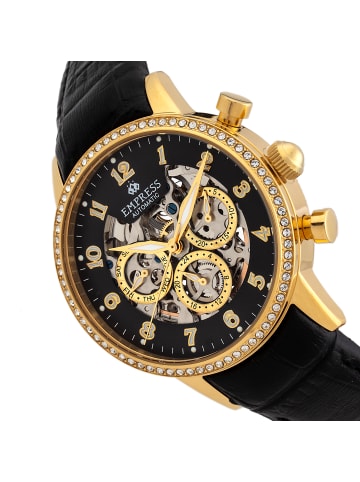 Empress Beatrice Automatikuhr Lederarmband in Gold/Black
