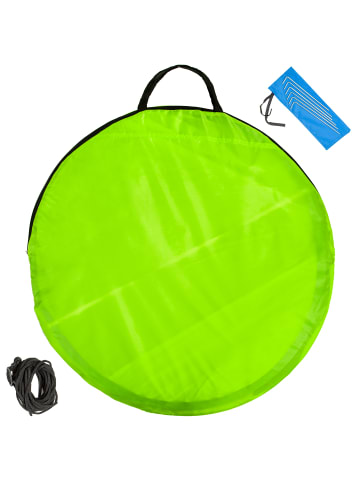 tectake Pop-Up Strandmuschel Jasmin 220 x 120 x 100 cm, grau/grün