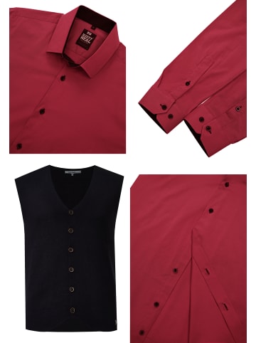 Rusty Neal Hemd mit Weste 2er Set in Bordo