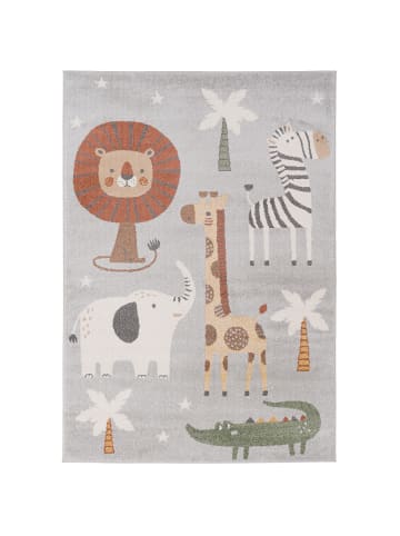 Pergamon Kinderteppich Softstar Kids Safari Animal in bunt
