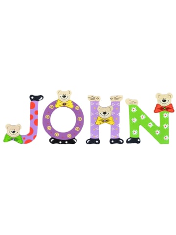 Playshoes Deko-Buchstaben "JOHN" in bunt