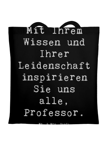 Mr. & Mrs. Panda Shopping Tasche Spruch Inspirierender Professor... in Schwarz