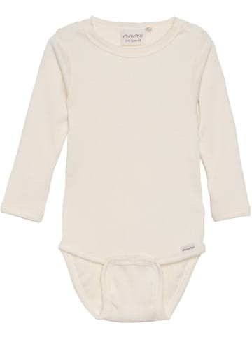 Minymo Kinder Langarmbody "Body LS Rib" in Beige