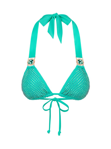 Moda Minx Bikini Top Private Island Triangle in Sea Green