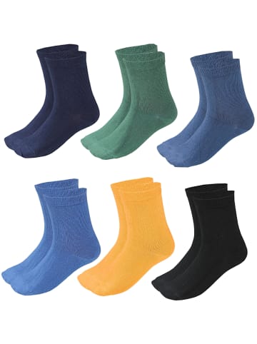 TupTam 6er- Set Socken in schwarz/blau