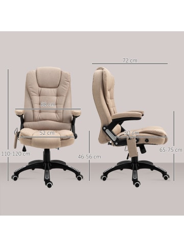 Vinsetto Massagestuhl-67B x 74T x 107-116H cm-Braun