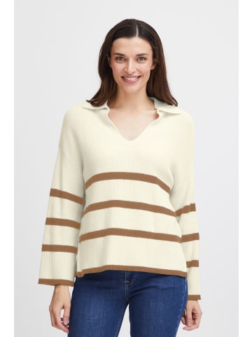 Fransa Strickpullover FRALLY PU 2 20613264 stylicher Strickpullover mit Kragen in Braun