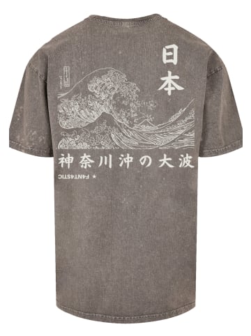 F4NT4STIC Oversize T-Shirt Kanagawa Welle in Asphalt