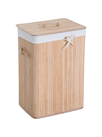 HOMCOM Wäschekorb-L40 x B30 x H60 cm-Natur