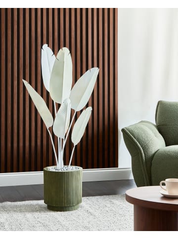 Beliani Kunstpflanze BANANA TREE in Weiß - (W) 60 x (H) 123 x (L) 60 cm