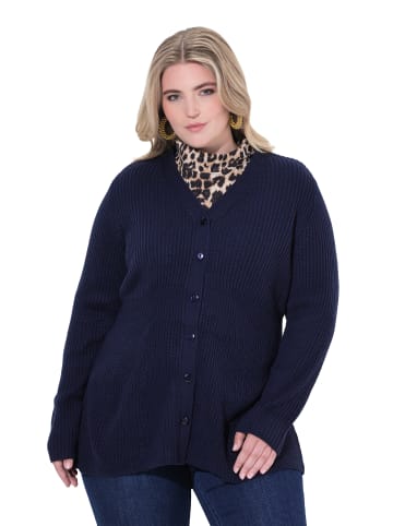 MIAMODA Strickjacke in dunkelblau