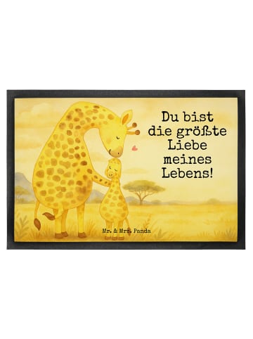 Mr. & Mrs. Panda Schmutzfangmatte Giraffe Kind Design mit Spruch in Weiß