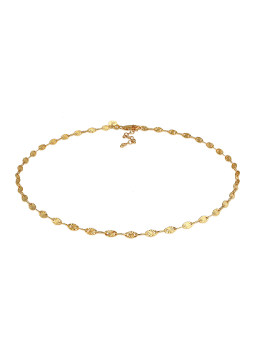 Elli Halskette 925 Sterling Silber Plättchen, Valentino Chain in Gold
