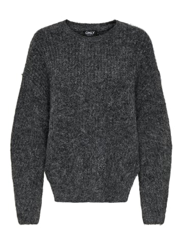 ONLY Strickpullover in Dark Grey Melange