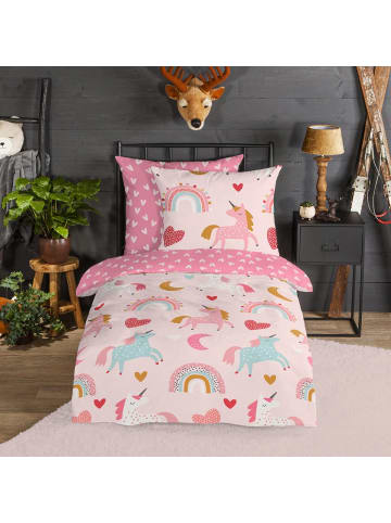 Traumschlaf Bettwäsche Einhorn in pink