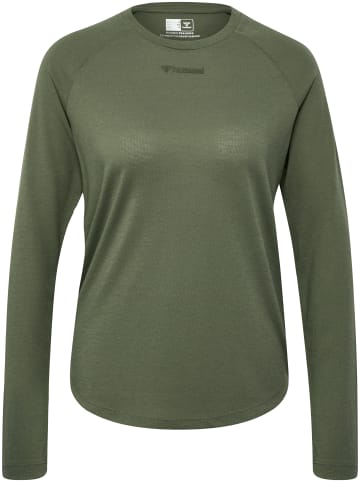 Hummel T-Shirt Raglanärmel Hmlmt Vanja Multisport Damen in DEEP LICHEN GREEN