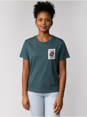 wat? Apparel T-Shirt Königin der Herzen in Petrol