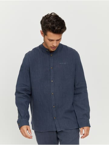 MAZINE Hemd Altona Linen Shirt in ink blue