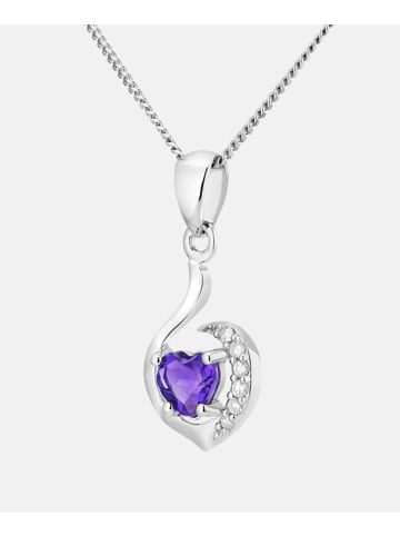 Diamant L'éternel Halskette aus 375 Weißgold mit 0.25 Karat Diamant mit Amethyst