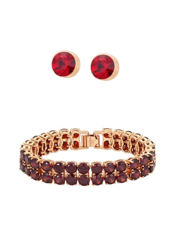 faina Women Jewelry Set in rose gold red