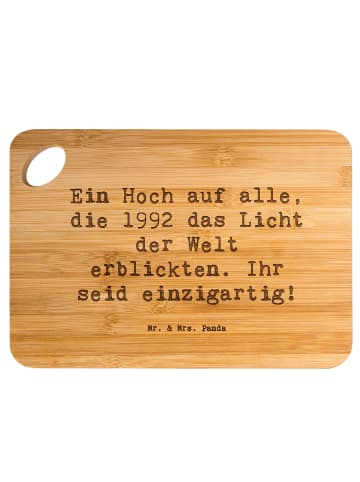 Mr. & Mrs. Panda Schneidebrett Spruch 1992 Geburtstag Einzigarti... in Braun
