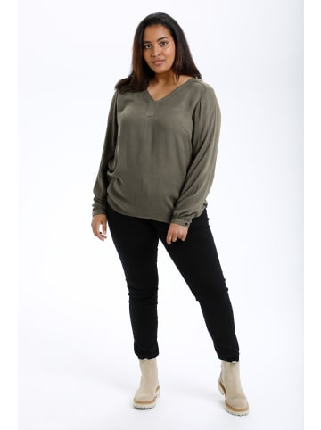 KAFFE curve Langarm-Bluse KCami in Grape Leaf