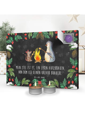 Mr. & Mrs. Panda Duftkerzen Adventskalender Pinguin Lagerfeuer m... in Kreidetafel