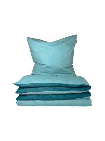 Schiesser Renforcé Bettwäscheset Doubleface in Türkis