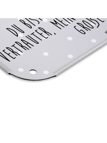 Mr. & Mrs. Panda Blechschild Axolotl Freundin mit Spruch in Grau Pastell