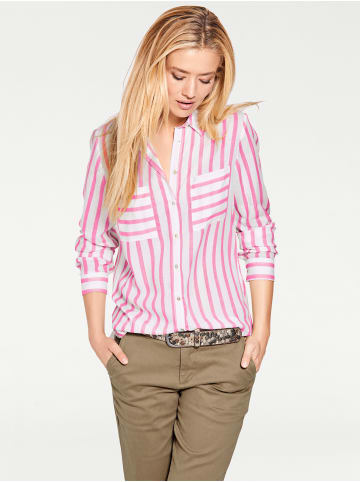 Heine Hemdbluse in pink-ecru