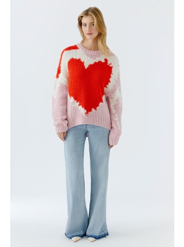 Oui Pullover in rose red