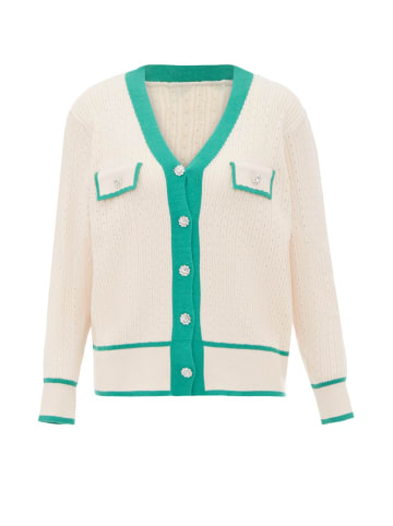 Albee Women Strickjacke in Wollweiss Grün
