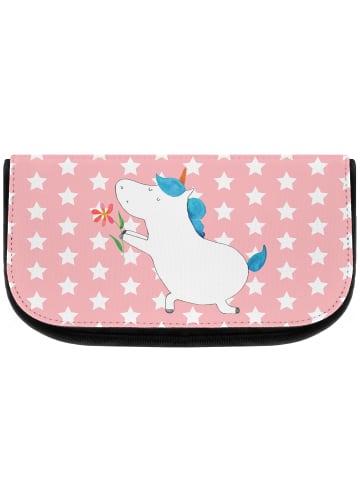 Mr. & Mrs. Panda Kosmetiktasche Einhorn Blume ohne Spruch in Rot Pastell