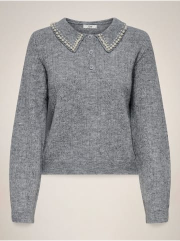 JDY Strickpullover in Medium Grey Melange